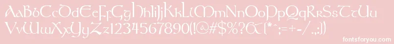 Stonehenge Font – White Fonts on Pink Background