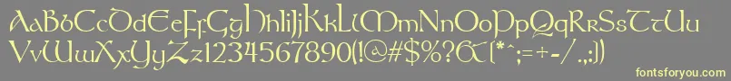 Stonehenge Font – Yellow Fonts on Gray Background