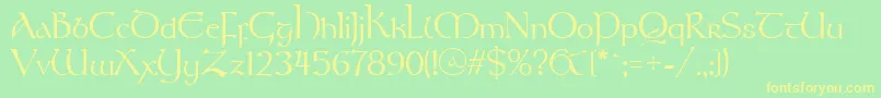 Stonehenge Font – Yellow Fonts on Green Background