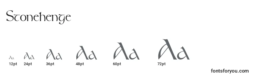 Размеры шрифта Stonehenge