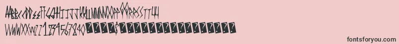 Metalevent Font – Black Fonts on Pink Background