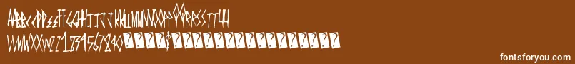 Metalevent Font – White Fonts on Brown Background