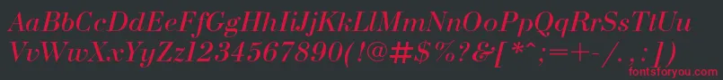 fuente BodonicItalic – Fuentes Rojas Sobre Fondo Negro