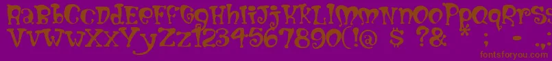 Mumblypegs Font – Brown Fonts on Purple Background