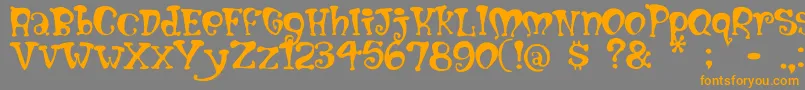 Mumblypegs Font – Orange Fonts on Gray Background