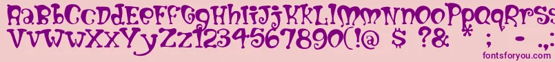 Mumblypegs Font – Purple Fonts on Pink Background