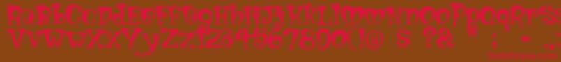 Mumblypegs Font – Red Fonts on Brown Background