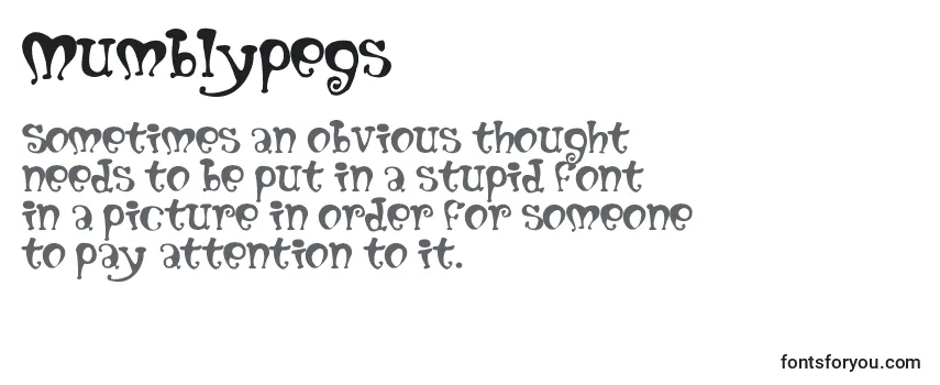 Mumblypegs Font