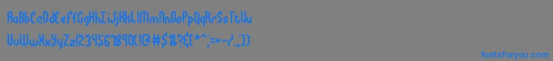 Bocumaba Font – Blue Fonts on Gray Background