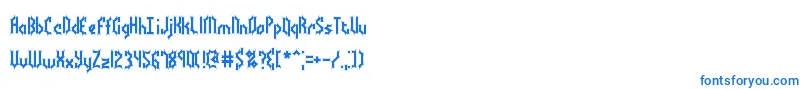 フォントBocumaba – 白い背景に青い文字