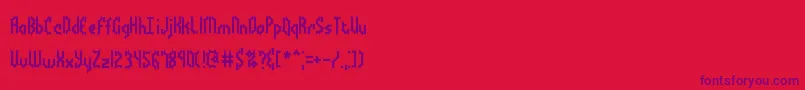 Bocumaba Font – Purple Fonts on Red Background