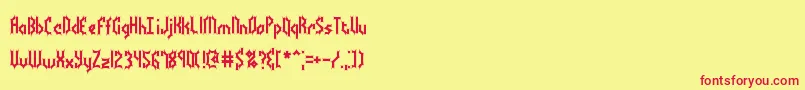 Bocumaba Font – Red Fonts on Yellow Background