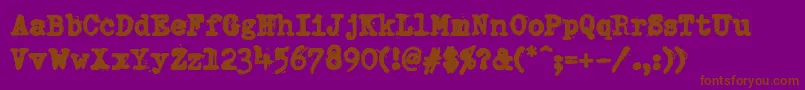 DumboldtypewriterHeavy Font – Brown Fonts on Purple Background