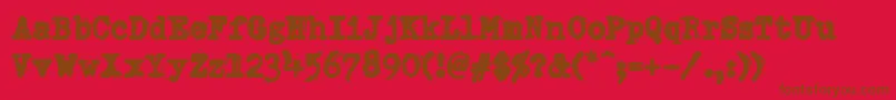 DumboldtypewriterHeavy Font – Brown Fonts on Red Background