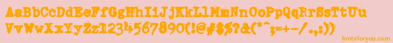 DumboldtypewriterHeavy Font – Orange Fonts on Pink Background