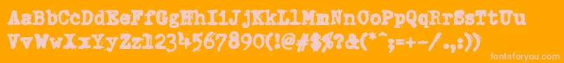 DumboldtypewriterHeavy Font – Pink Fonts on Orange Background