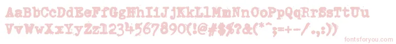 DumboldtypewriterHeavy-Schriftart – Rosa Schriften auf weißem Hintergrund