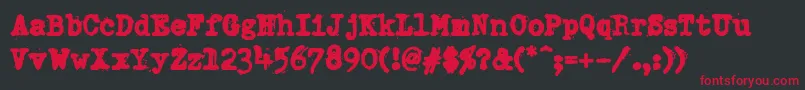 DumboldtypewriterHeavy Font – Red Fonts on Black Background