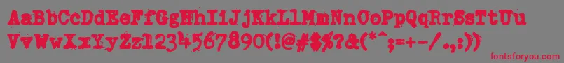 Police DumboldtypewriterHeavy – polices rouges sur fond gris