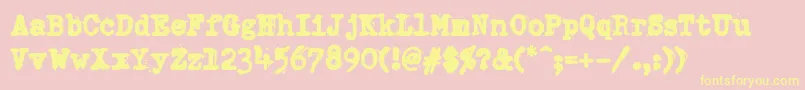 DumboldtypewriterHeavy Font – Yellow Fonts on Pink Background