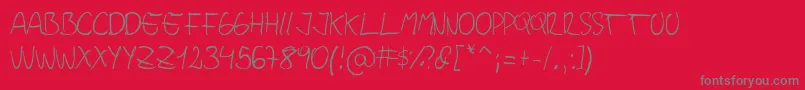 Jopea302Simple Font – Gray Fonts on Red Background