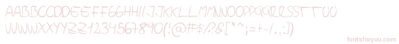 Jopea302Simple Font – Pink Fonts on White Background