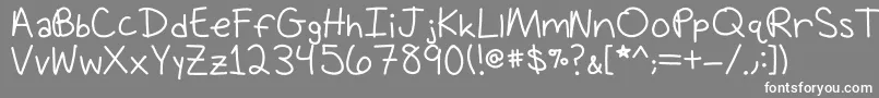 フォントApesOnParade – 灰色の背景に白い文字