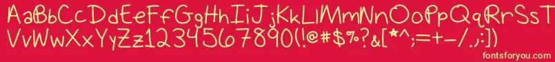 ApesOnParade Font – Yellow Fonts on Red Background