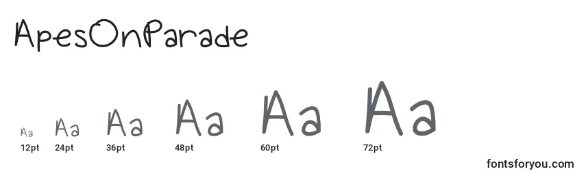 Размеры шрифта ApesOnParade