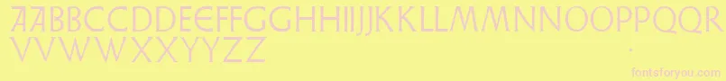 Weisslapidar Font – Pink Fonts on Yellow Background