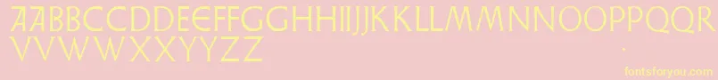 Weisslapidar Font – Yellow Fonts on Pink Background