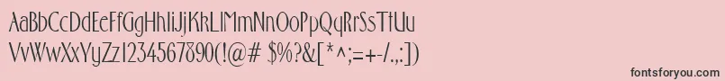フォントFostercondensedRegular – ピンクの背景に黒い文字