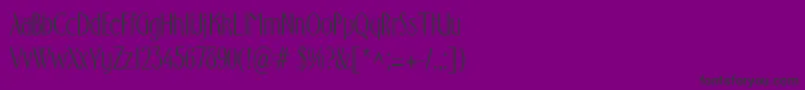 フォントFostercondensedRegular – 紫の背景に黒い文字