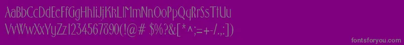 FostercondensedRegular Font – Gray Fonts on Purple Background