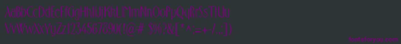 Шрифт FostercondensedRegular – фиолетовые шрифты на чёрном фоне