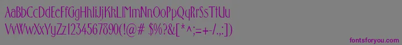 FostercondensedRegular Font – Purple Fonts on Gray Background