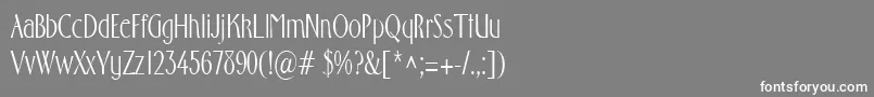 Шрифт FostercondensedRegular – белые шрифты на сером фоне