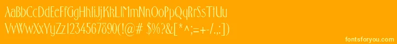 Шрифт FostercondensedRegular – жёлтые шрифты на оранжевом фоне