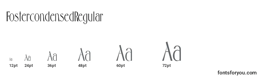 FostercondensedRegular Font Sizes