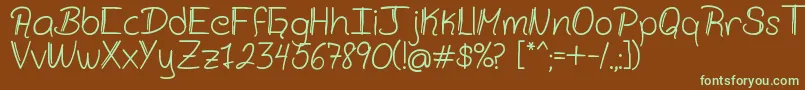 Zamsley Font – Green Fonts on Brown Background