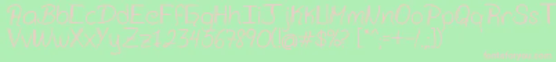 Zamsley Font – Pink Fonts on Green Background