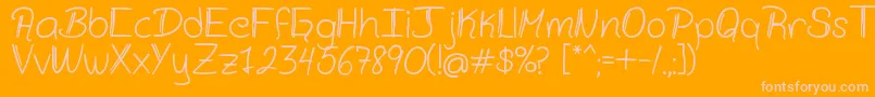 Zamsley-Schriftart – Rosa Schriften auf orangefarbenem Hintergrund