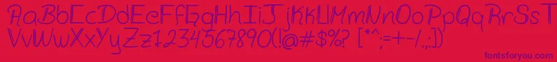 Zamsley Font – Purple Fonts on Red Background
