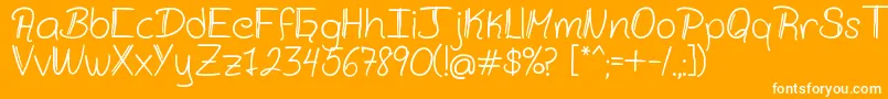 Zamsley Font – White Fonts on Orange Background