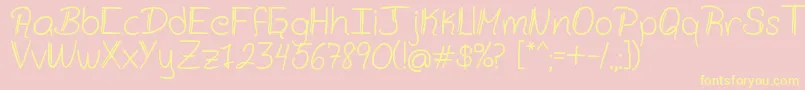 Zamsley Font – Yellow Fonts on Pink Background