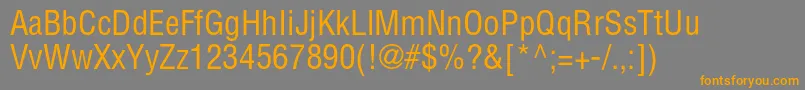 Шрифт Aglettericacondensedc – оранжевые шрифты на сером фоне