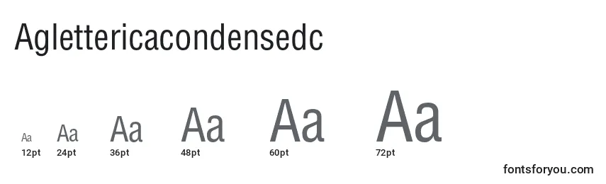 Aglettericacondensedc Font Sizes