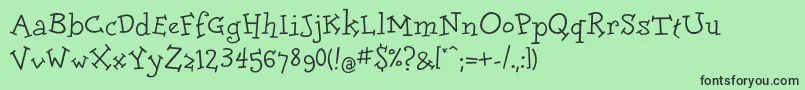 DolorescyrRegular Font – Black Fonts on Green Background