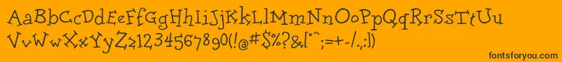 DolorescyrRegular Font – Black Fonts on Orange Background