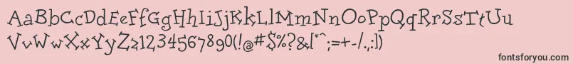 DolorescyrRegular Font – Black Fonts on Pink Background